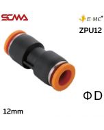 ZPU12 \ Plastic Fitting \ Straight / 12mm \ E.MC