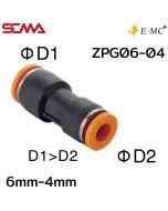 ZPG06-04 \ Plastic Fitting \ Reducer / 6mm-4mm \ E.MC SCMA