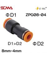 ZPG08-04 \ Plastic Fitting \ Reducer / 8mm-4mm \ E.MC
