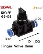 EHVFF08-08 \ Hand Valve / Finger Valve / 8mm \ E.MC