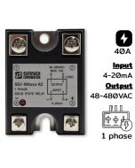 SG1-MA40-A2 Single phases Input 4-20mA Output 48-480VAC 40A Phase Cont