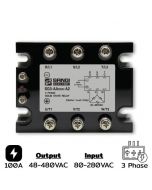 SG3-AA100-A2 Three phases Input 80-280VAC Output 48-480VAC 100A Zer