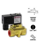 ED10(3/8")-2-AC220V / แบบ Diaphragm 2/2 way NC,NBR Seal,For Water, Air,Gas Li