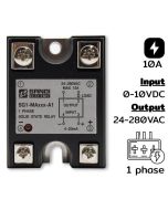 SG1-MV10-A1 单相输入 0-10VDC 输出 24-280VAC 10A 相控