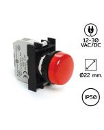 B060XK Pilot Light (หลอดไฟตู้คอนโทรล) Ø22 mm 12-30VAC/DC RED LED 