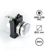 CM0B0XB Pilot Light Ø22 mm 100-230VAC WHITE LED