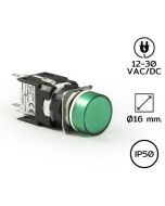 D090YXY 点火声音 16毫米。24VDC 绿色LED