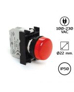B0K0XK Pilot Light (หลอดไฟตู้คอนโทรล) Ø22 mm 100-230VAC RED LED