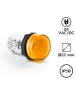 MBSD024S Pilot Light (หลอดไฟตู้คอนโทรล) Ø22 mm 24VAC/DC YELLOW LED 