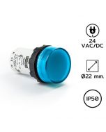 中文名称：MBSD024M 小灯 Ø22 mm 24VAC/DC 蓝色 LED