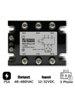 SG3-DA075-A2 Three phases Input 12-32VDC Output 48-480VAC กระแส 75A