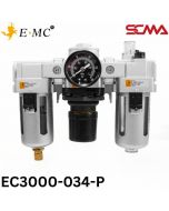 EC3000-034-P \ Air Preparation Unit \ Filter+Regulator+Lubricator / PT3/8” \ E.MC