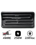 A-2-T-16CM 250W AC220V ฮีตเตอร์อินฟราเรด 4 Wire Black