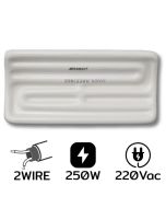 AW-2, 250W AC220V ฮีตเตอร์อินฟราเรด 2 Wire White