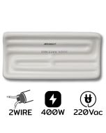 AW-2, 400W AC220V ฮีตเตอร์อินฟราเรด 2 Wire White