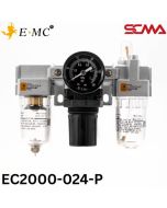EC2000-024-P \ Air Preparation Unit \ Filter+Regulator+Lubricator / PT1/4” \ E.MC