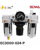 EC3000-024-P \ Air Preparation Unit \ Filter+Regulator+Lubricator / PT1/4” \ E.MC