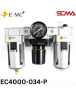 EC4000-034-P \ Air Preparation Unit \ Filter+Regulator+Lubricator / PT3/8” \ E.MC
