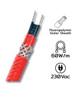 FSX/TF 60, 60W/230V สายไฟฮีตเตอร์ FLUOROPOLYMER INSULATION
