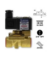 GD10-N-3-DC24V /แบบ Diaphragm 2/2 way NC,NBR Seal,For Water,Air,LPG,Light Oil