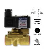 GD20(3/4")-N-3-AC110V / แบบ Diaphragm 2/2 way NC, NBR Seal
