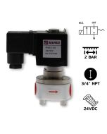 PH20(3/4")-1-6-DC24V / 2/2路常闭(NC), 氟橡胶粘贴PTFE密封圈直径型号