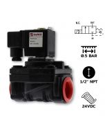 PK15-N-5-DC 24V / แบบ Diaphragm 2/2 way NC,PA Nylon plastic body