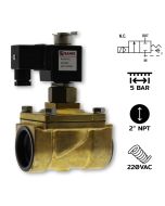 โซลินอยด์วาล์ว Model : RK50(2")-N-5-AC220V / แบบ Diaphragm 2/2 way NO,NBR Seal,For Water,Air,Gas,LPG
