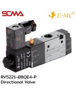 RV5221-08QE4-P \ Solenoid Valve \ 5/2 Single Control DC24V / PT1/4” \ E.MC SCMA