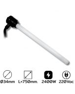 SQ-5242-S ฮีทเตอร์ต้มน้ำ/บ็อบบิ้นแบบควอทซ์ Dia 34x500 mm 2400w 220v 1 Phase