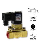 โซลินอยด์วาล์ว Model : WK25(1")-N-4-AC220V / แบบ Diaphragm 2/2 way NC,NBR Seal,For Vaccum, Water, Ai