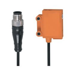 OJ5191 \ Retro-reflective (transparent objects) \ Range 1.5 m \ PNP light-on/dark-on mode \ Rectangular \ Connector M12