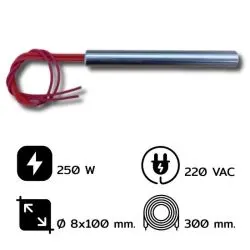 CARTRIDGE HEATER SANGI ROUND HEATER 300 mm. SIZE 8x100