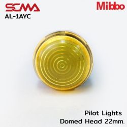 AL-1AYC Pilot Lights Domed Head 22mm. 24VAC/DC Yellow Mibbo