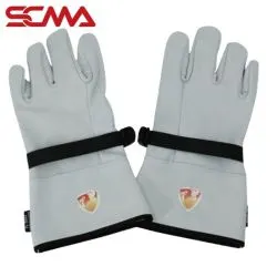 KPG-LG (gray) KEPLER Leather protective gloves outside SCMA