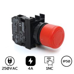 B200E30 1NC Emergency Stop 22mm. 