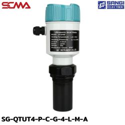 Ultrasonic Level Sensor : SG-QTUT4-P-C-G-4-L-M-A/0-4m/PTFE/Thread/4-20mA/Aluminuim/Display/RS485