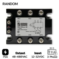 SG3-DAR075-A2 Three phases Input 12-32VDC Output 48-480VAC กระแส75ARandom