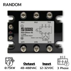 SG3-DAR1HP F/R-A2 Three phases Input 10-50VDC Output 48-480VAC 0.75KW Ramdom