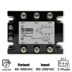 SG3-AAR2HP F/R-A2 Three phases Input 80-280VAC Output 48-480VAC 1.5KW Random