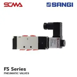 โซลินอยด์วาล์ว Model : FS05(1/4")-N-2-D-DC24V / แบบ Pneumatic 5/2 Way ,For Air,PIPE 1/4, Single Coil