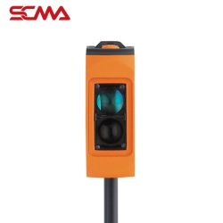 O6H204 \ Diffuse reflection \ Range 200 mm \ NPN light-on/dark-on mode \ Rectangular \ Cable 2 m, PUR