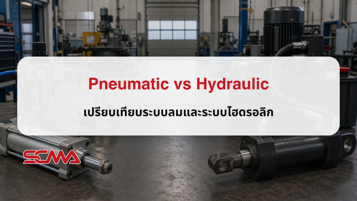Pneumatic vs Hydraulic ปัญหาเครื่องจักรหยุดทำงานแก้ได้ด้วยการเลือกระบบที่ใช่