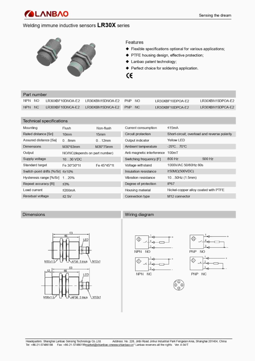 LR30XBF15DNOA-E2