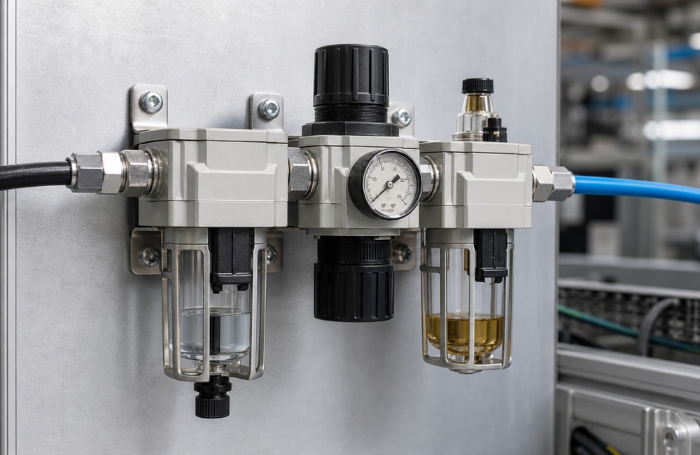 Air Preparation Units FRL ประกอบด้วย Filter Regulator และ Lubricator