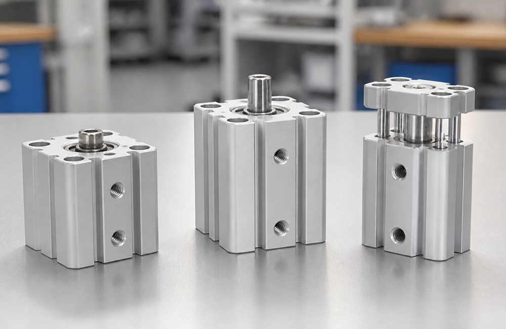 Compact Cylinders หลายรูปแบบสำหรับพื้นที่ติดตั้งจำกัด