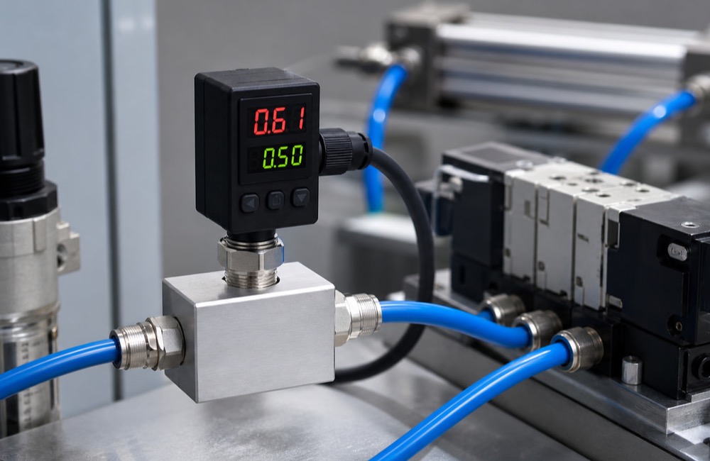 Digital Pressure Switch แสดงค่าแรงดันในระบบนิวแมติกส์