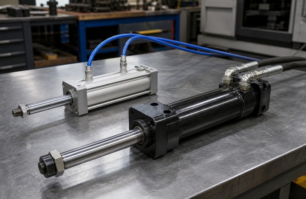 Pneumatic vs Hydraulic ปัญหาเครื่องจักรหยุดทำงานแก้ได้ด้วยการเลือกระบบที่ใช่ — ภาพประกอบ 1