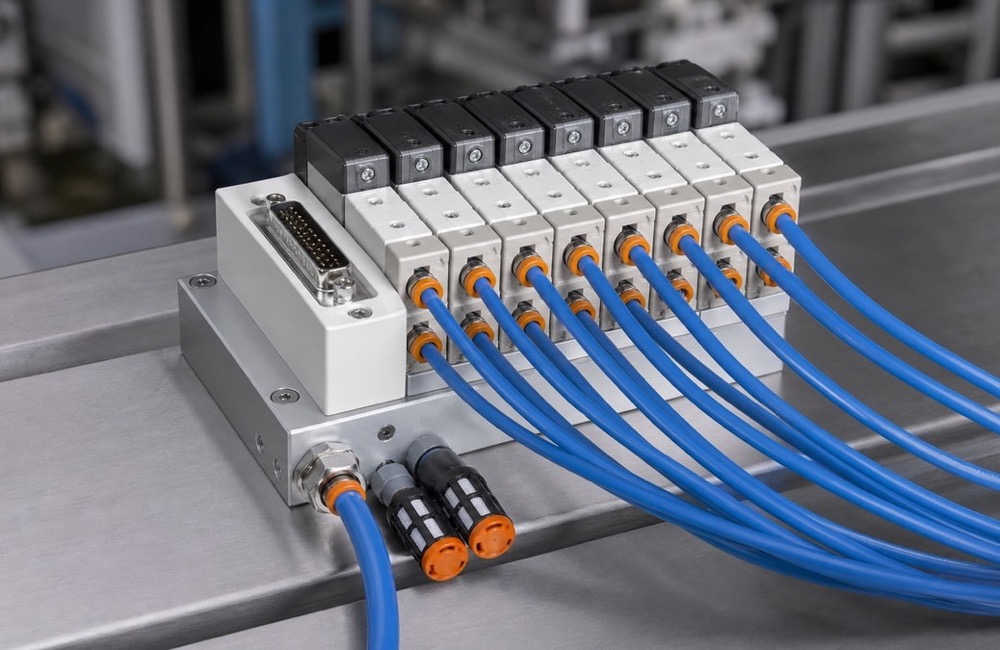 Valve Terminal รวมโซลินอยด์วาล์วหลายสถานีบนฐาน Manifold เดียว