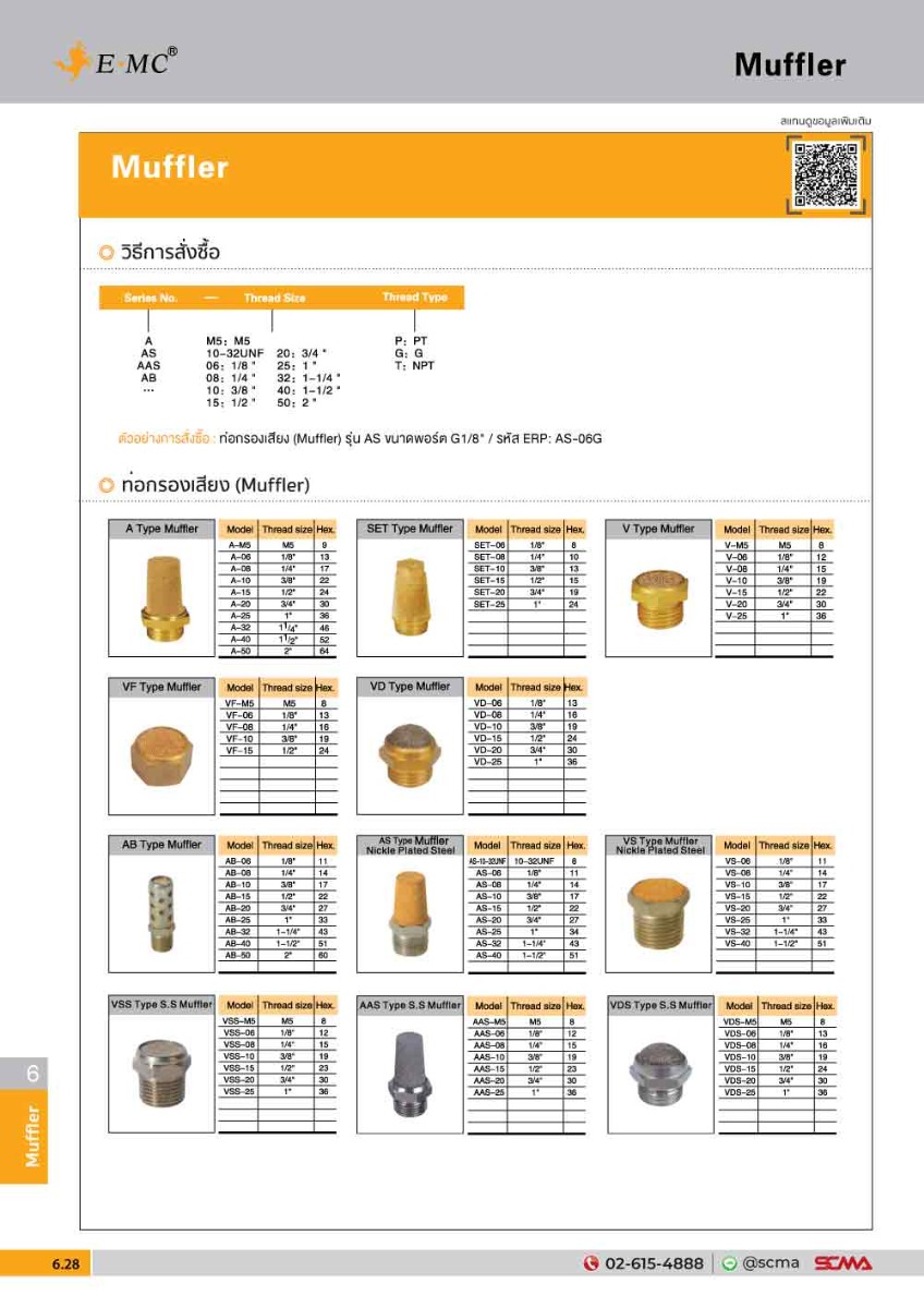 A Type Muffler E.MC Pneumatics